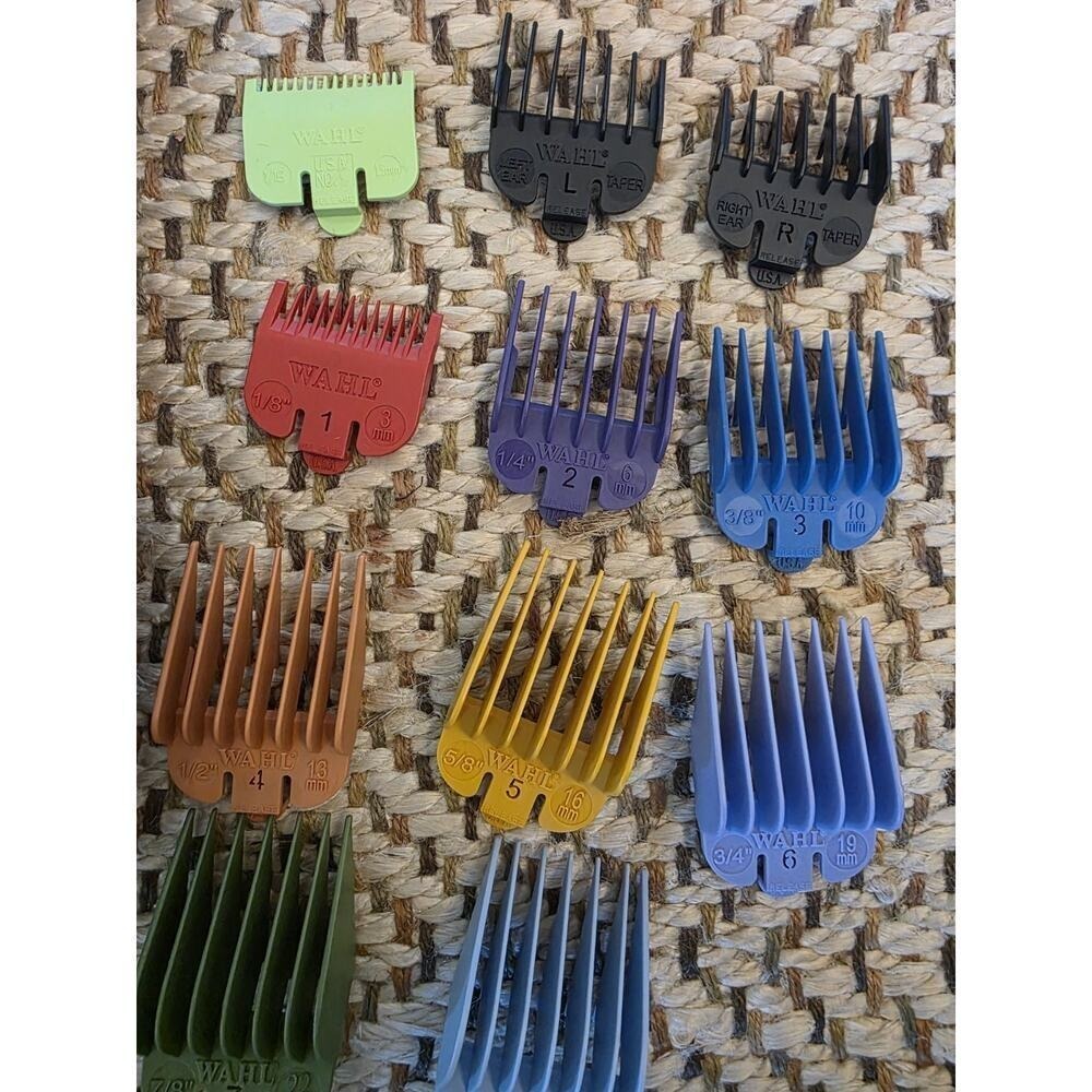 Wahl Color Pro Corded Hair Clipper Kit Model MC3 Color Coded Guides Case H1 - Picture 10 of 16